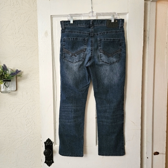 TK Axel Men's Slim Straight Faded Jeans Size 34x28 Stretch, 5-pocket Design - Picture 3 of 10